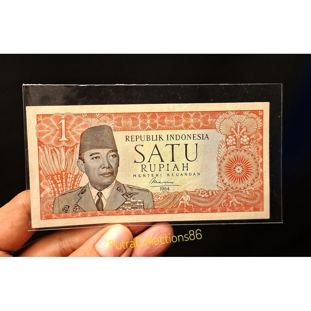 Uang 1 Rupiah Sukarno Tahun 1964 (A21)
