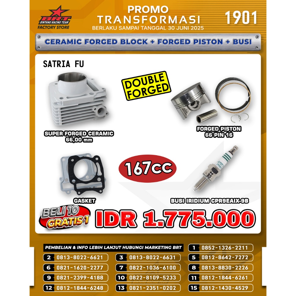 PAKET BORE UP SATRIA FU KARBU BRT