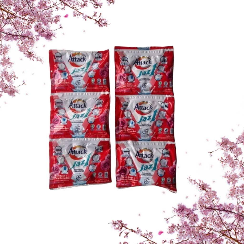 ATTACK JAZZ 1 RENCENG 6 SACHET × 45 GR