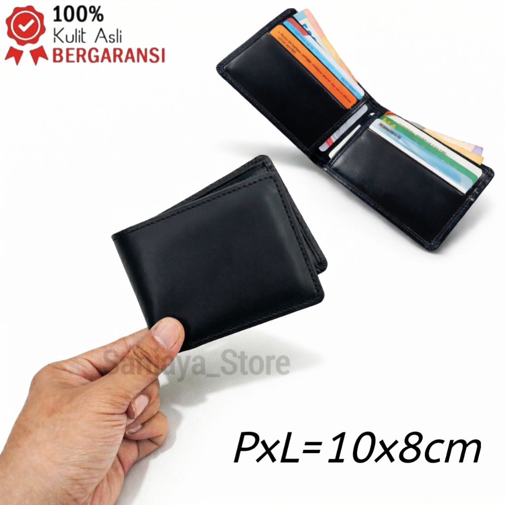 Dompet Pria Kecil Original Kulit Asli Lipat Tipis