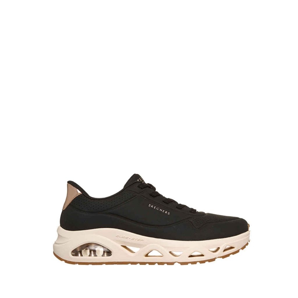 Sepatu Lifestyle Wanita Skechers Slip-Ins Uno Glide-Step - Hitam original