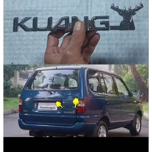 emblem logo tulisan kijang tanduk crome kijang kapsul original