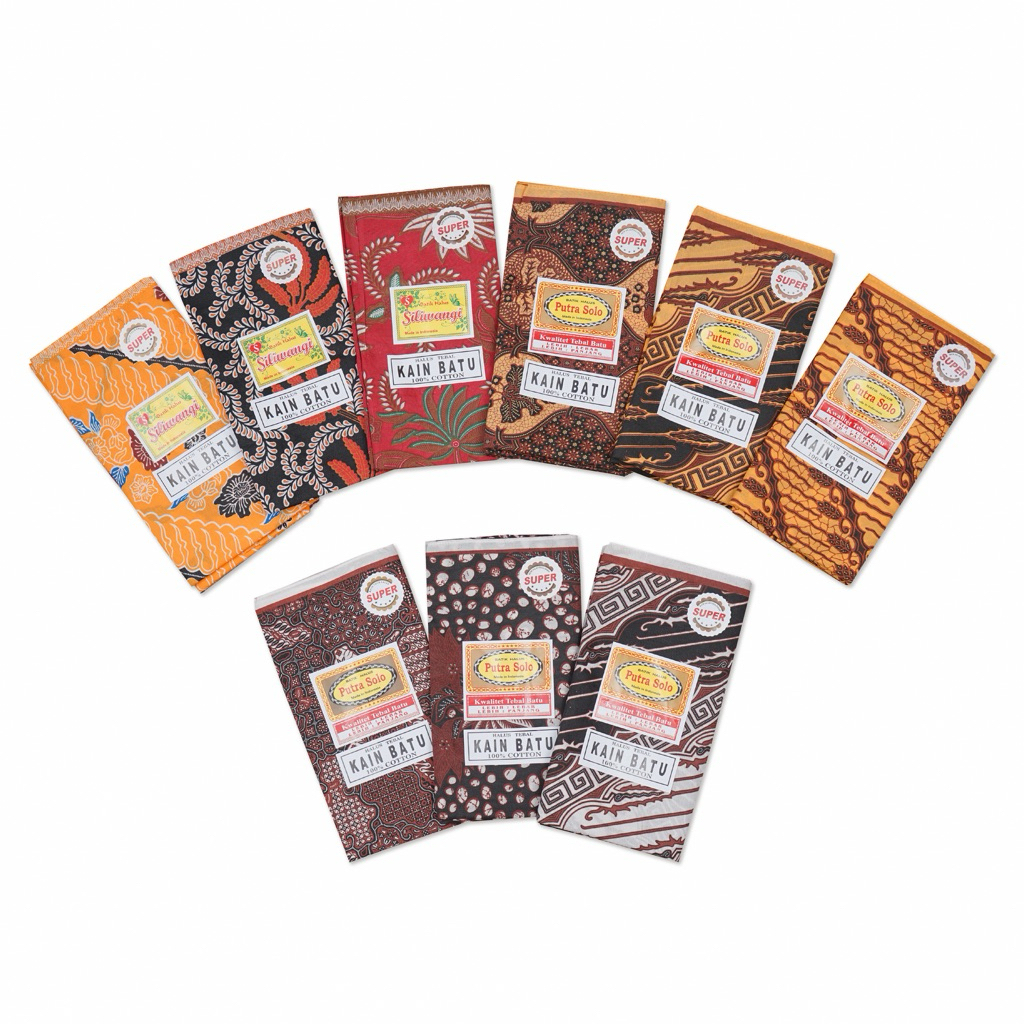 Paket Hemat 3/5 Pcs Kain Jarik Batik Putih Coklat Warna