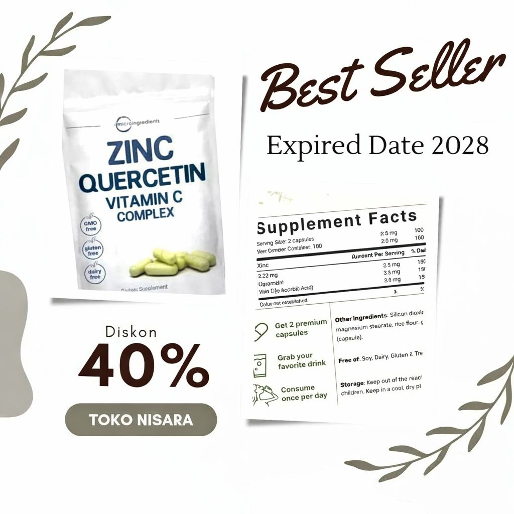 Microingredients Zinc Quercetin Vitamin C Complex - Micro 200 Capsules