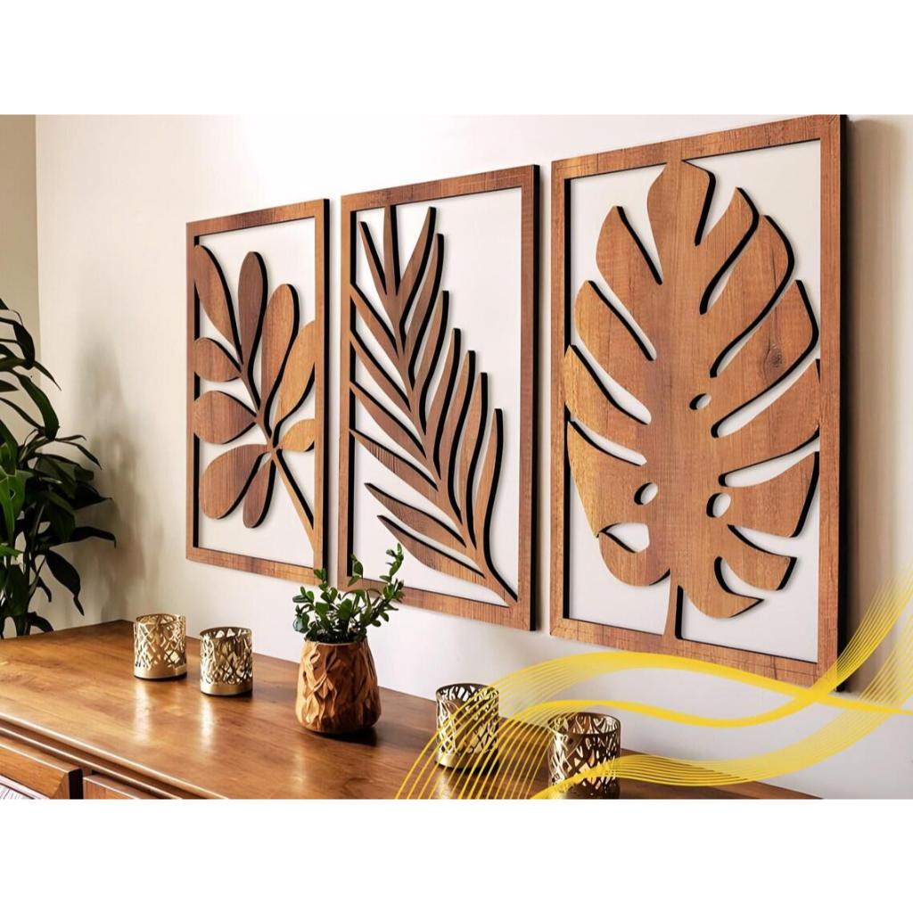 Hiasan dinding kayu estetik laser cutting