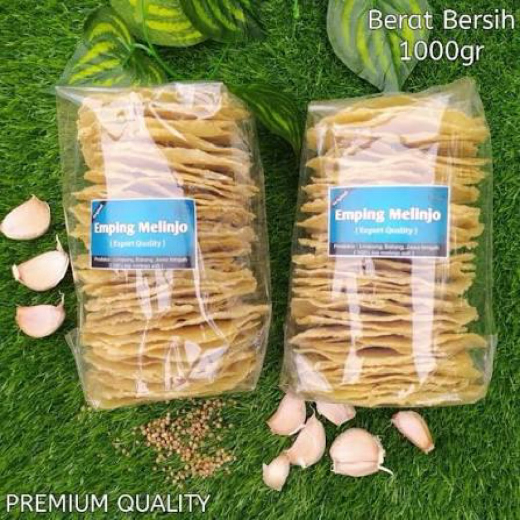emping melinjo mentah tutup jumbo manis 1kg