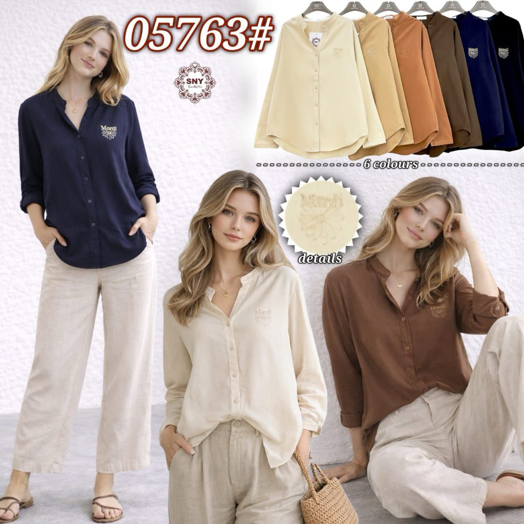 kemeja wanita soft jeans import premium kemeja wanita import premium