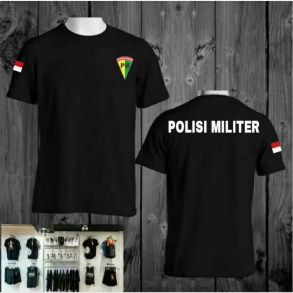 KAOS POLISI MILITER TULISAN // KAOS PM MILITER
