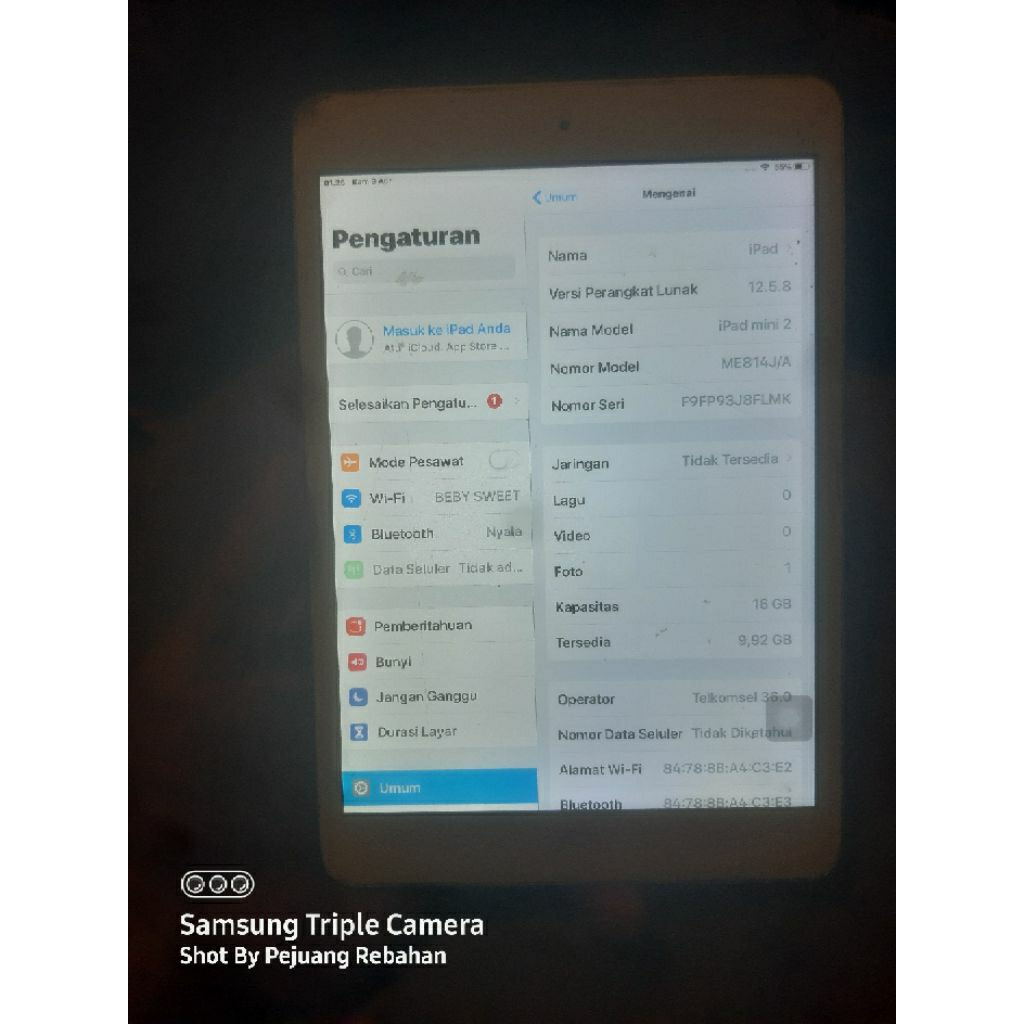 Mesin Ipad Mini2 Wifi+Cell 16gb