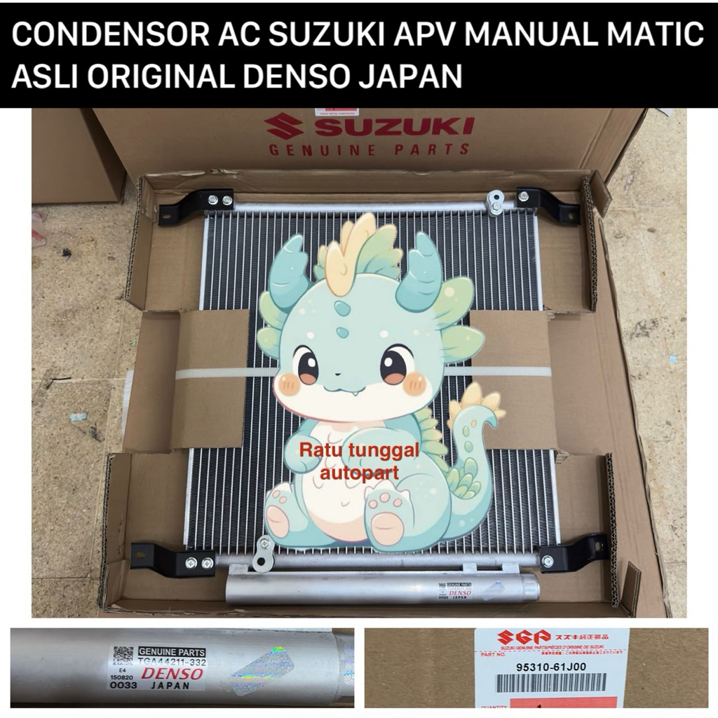 CONDENSOR AC KONDENSOR AC KONDENSOR AC SUZUKI APV / APV ARENA / MEGA CARRY ORIGINAL ASLI DENSO JAPAN