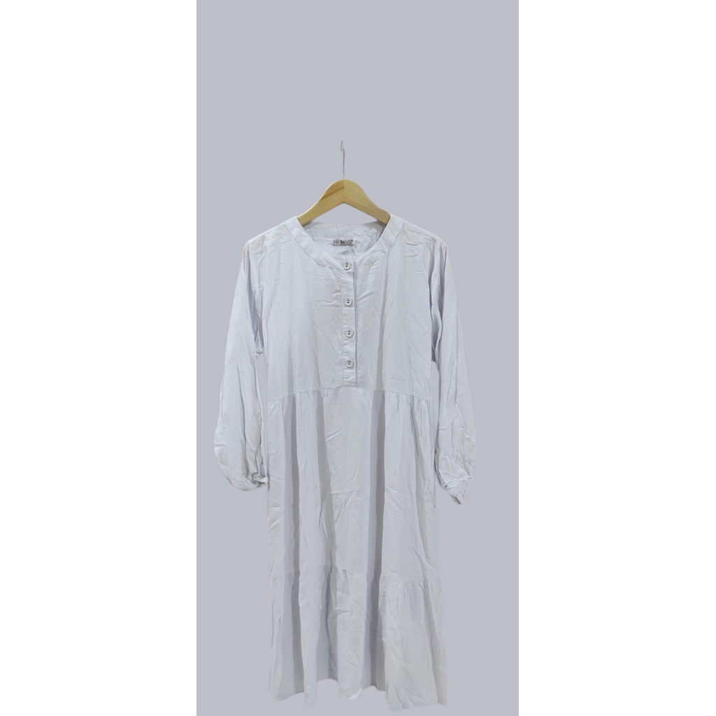 atasan midi wanita Bradn bwi88 bahan twill adem jatuh