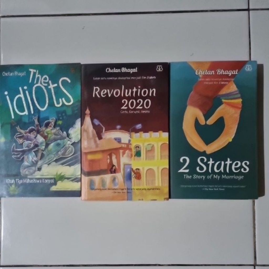 Novel Chetan Bhagat Preloved Original Terjemahan | 3 Idiots | Revolution 2020 | 2 States |