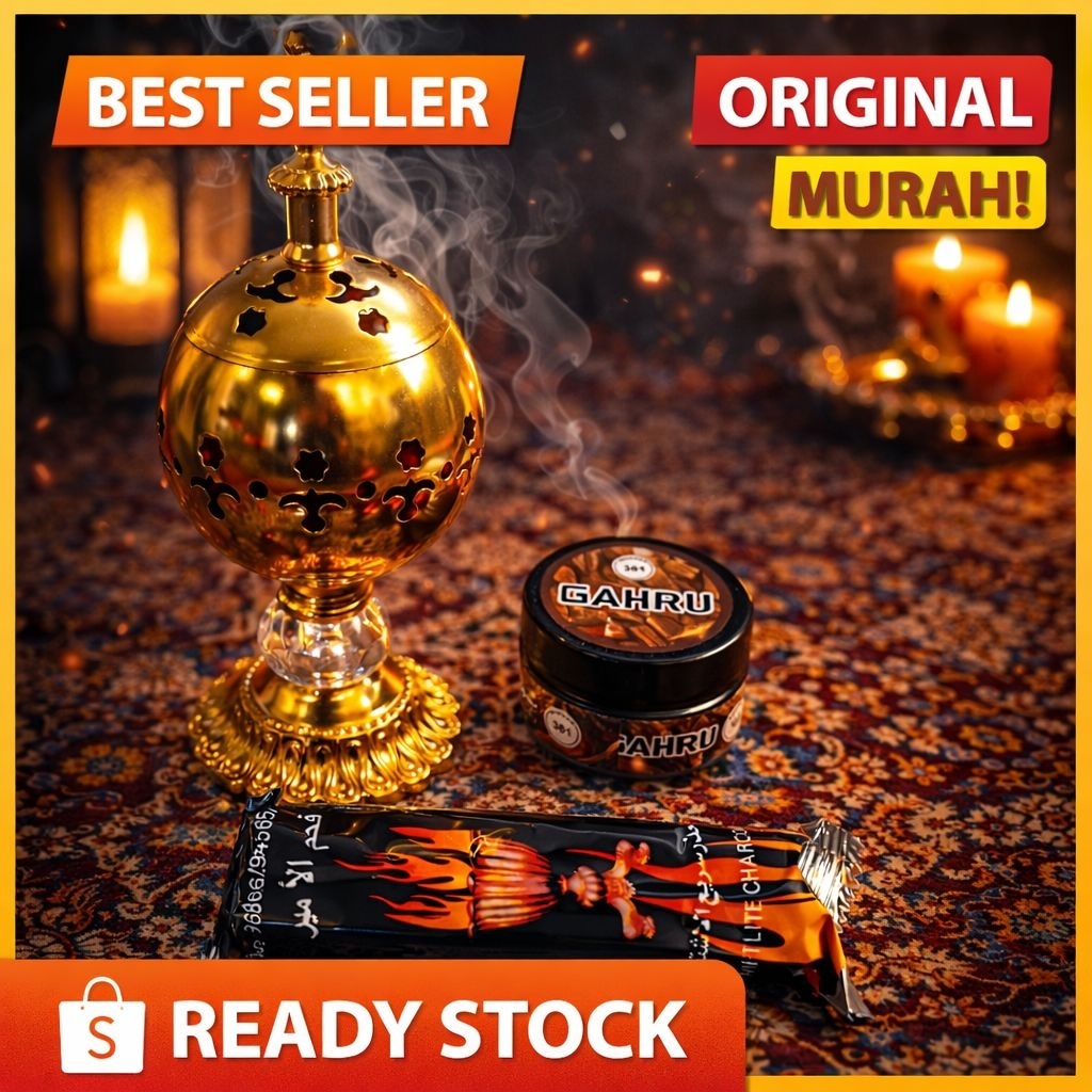 Paket Bukhur Arang Magic & Tempat Bakar Mabkhara BESAR