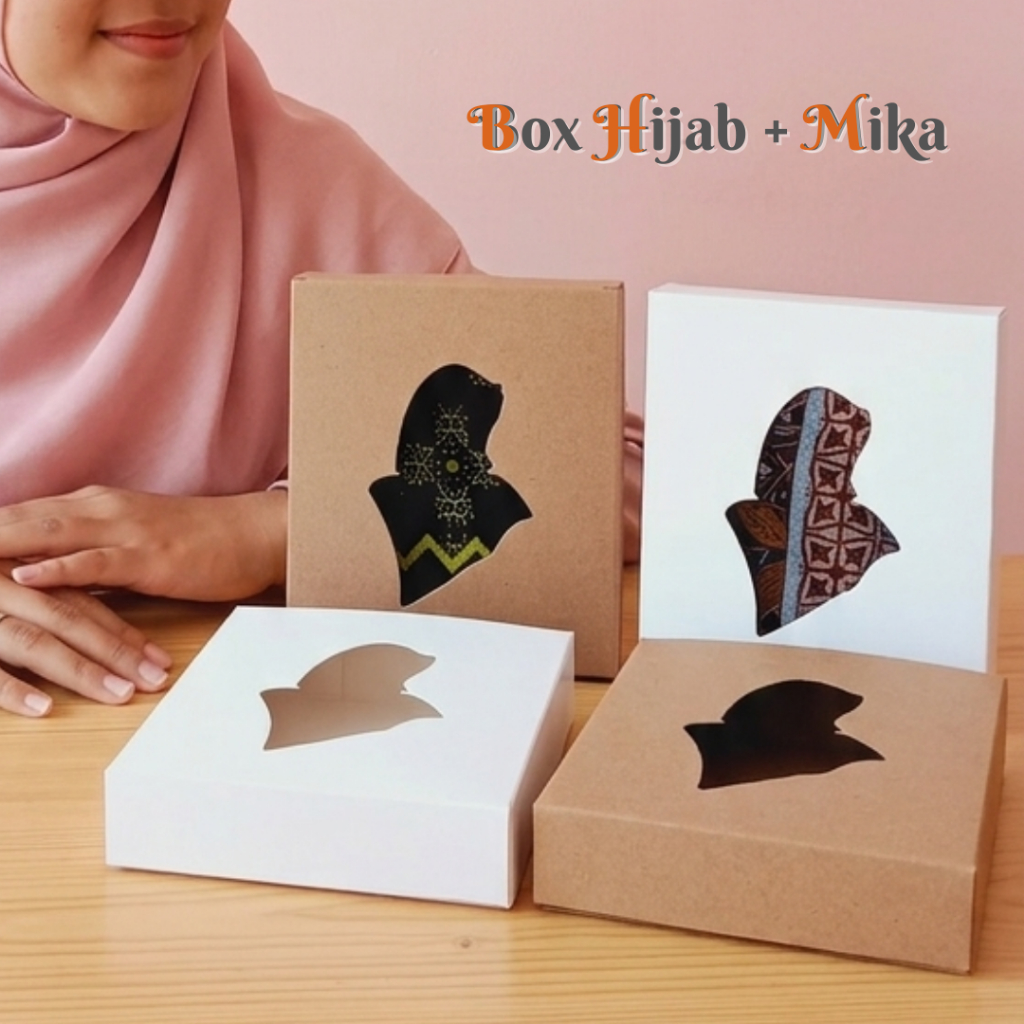 Box Hijab Polos / Kotak Hampers Kain Batik / Box Hijab / Tuck-in box / Kotak Bridesmaid
