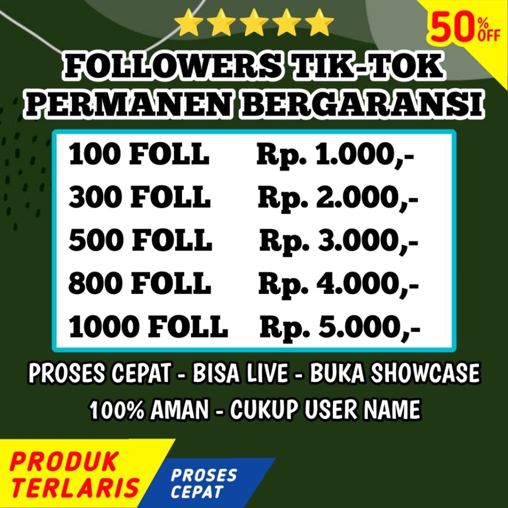 Followers TikTok Murah Real Akun Aktif Bergaransi
