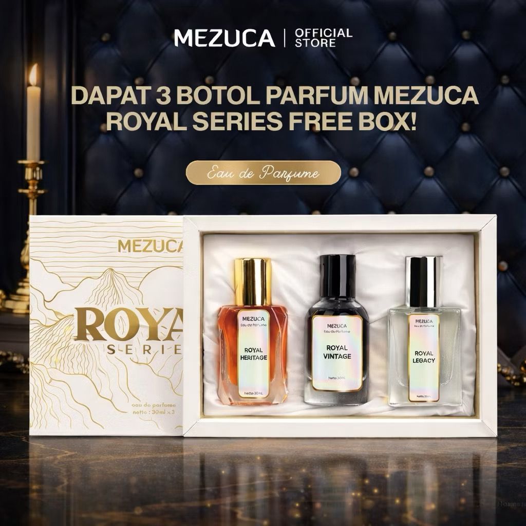 #HSL Dapat 3 Botol Parfum MEZUCA Royal Series 30mL Free Box Eau de Perfume Unisex