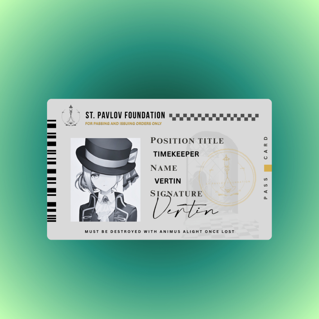 Reverse: 1999 "Millennium Visitor" Vertin's Foundation ID