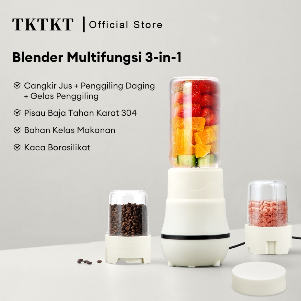 TKTKT 3 in 1 Blender chopper coper daging dan bumbu 300w juicer blender bumbu dapur chopper daging d