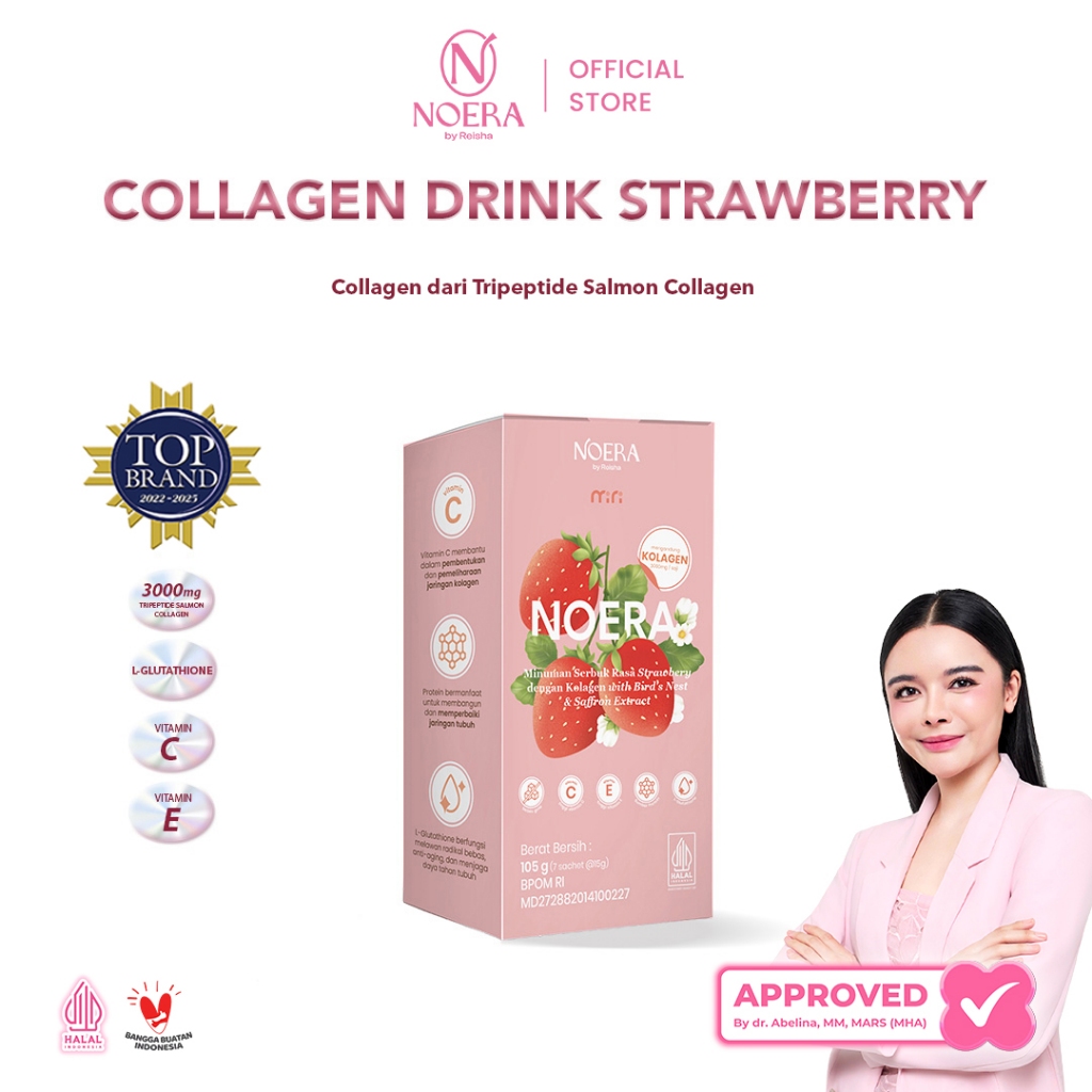 Mini Noera Collagen Improved Formula | Minuman Kolagen Pencerah Badan With Glutathione | Collagen Be