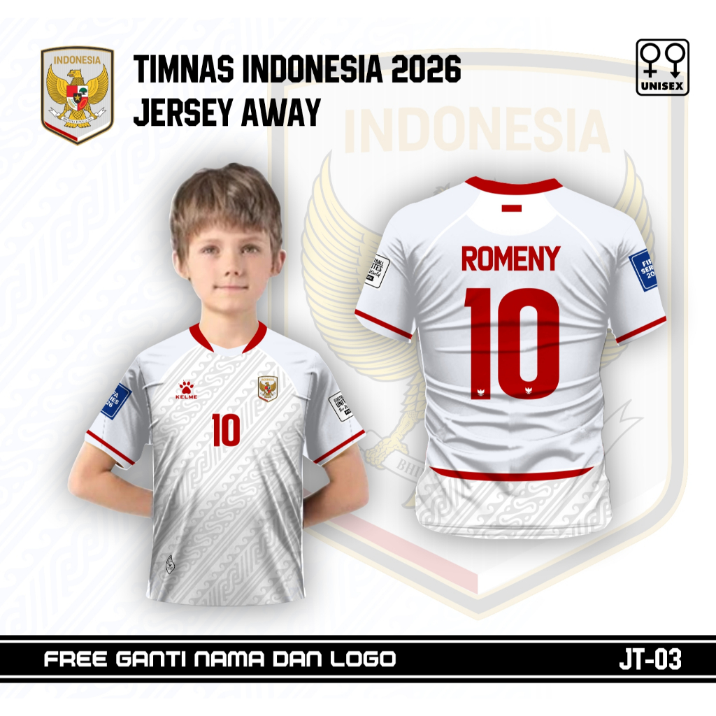 Jersey Timnas Indonesia away 2026 baju anak bola tim nasional indonesia terbaru kaos sepak bola