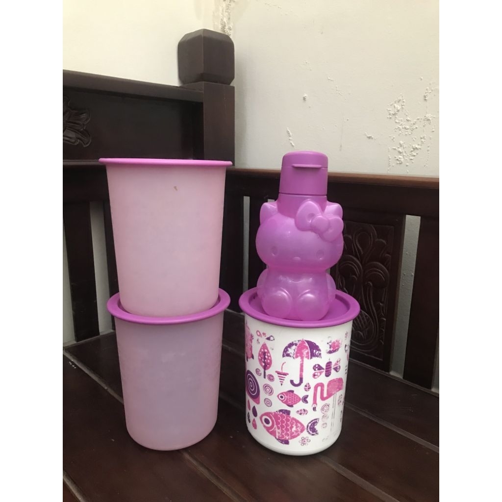 Tupperware Toples Warna Ungu Bahan Plastik Kedap Udara Toples Tupperware Original