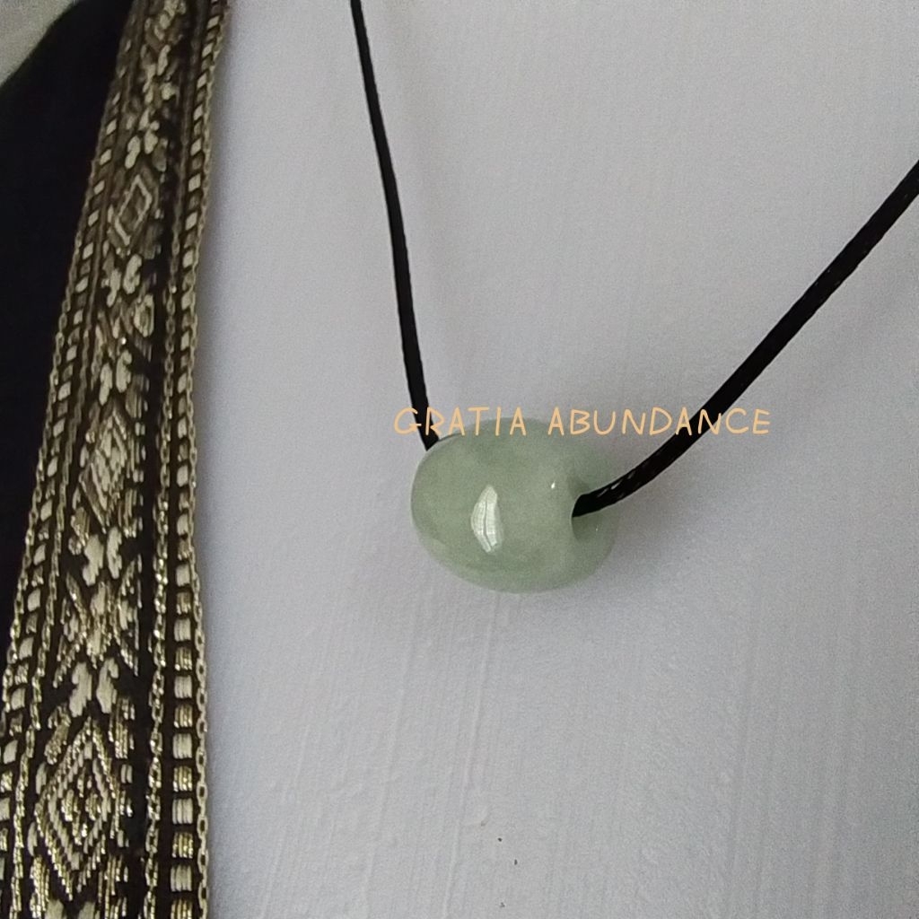 Gelang Kalung giok Lulutong Barrel Burma asli natural alami
