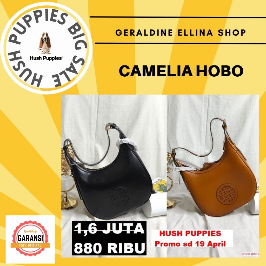 Tas tote bag Hush Puppies Wanita original sale seri CAMELIA HOBO