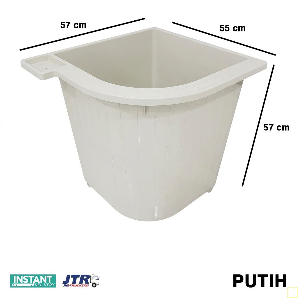 Bak Mandi Sudut Oval + Tempat Sabun (kapasitas 120 Liter)