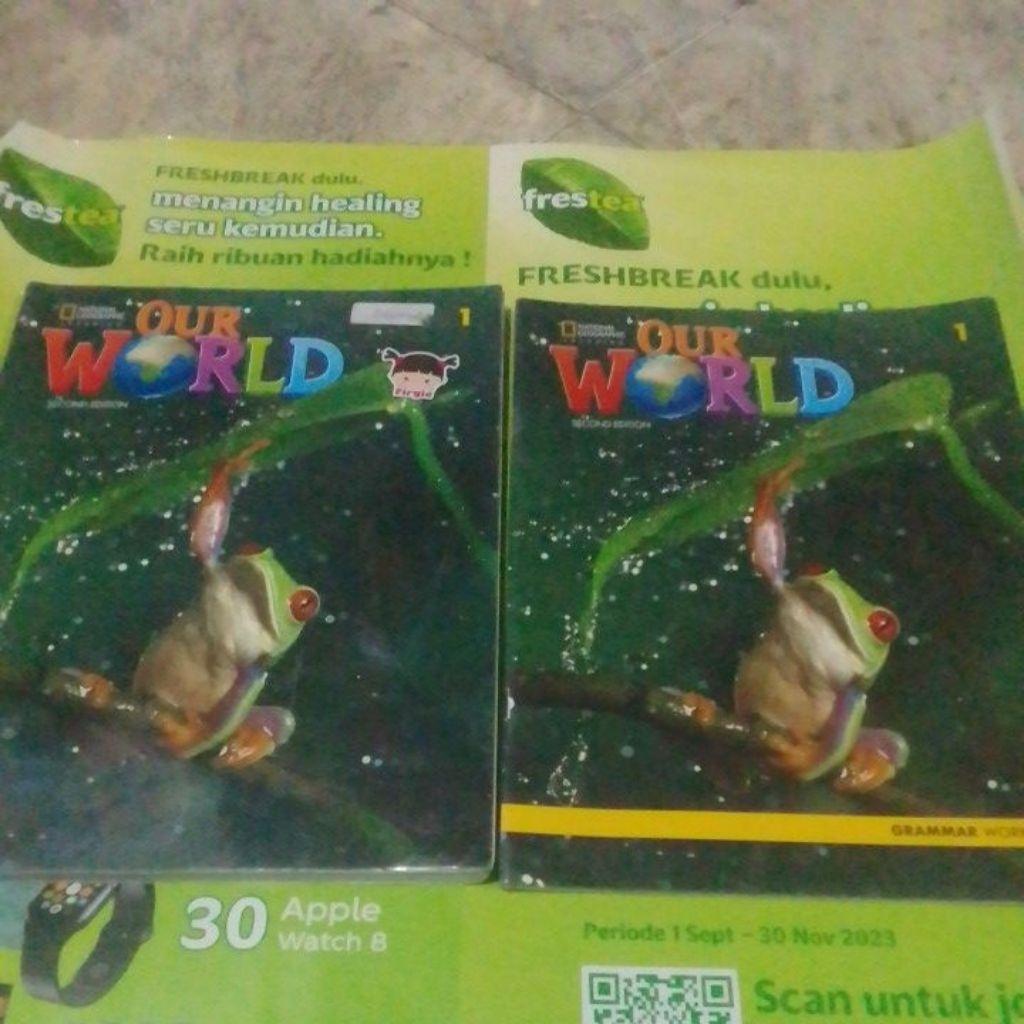 our world 1 WORKBOOK dan STUDENTS BOOK NATIONAL GEOGRAPHIC ORIGINAL