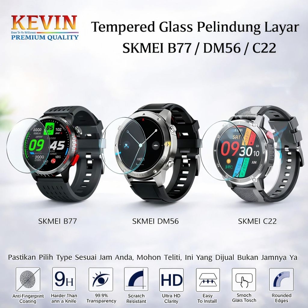 Anti Gores SKMEI B77 DM56 C22 - Tempered Glass Kaca Pelindung Layar Smartwatch