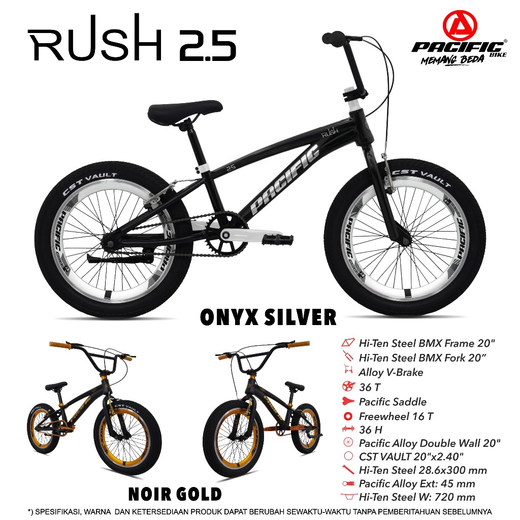 Sepeda Anak BMX 20 Pacific Rush 2.5 Elegant Murah Berkualitas / Sepeda Anak Rush 2.5 BMX 20 Pacific