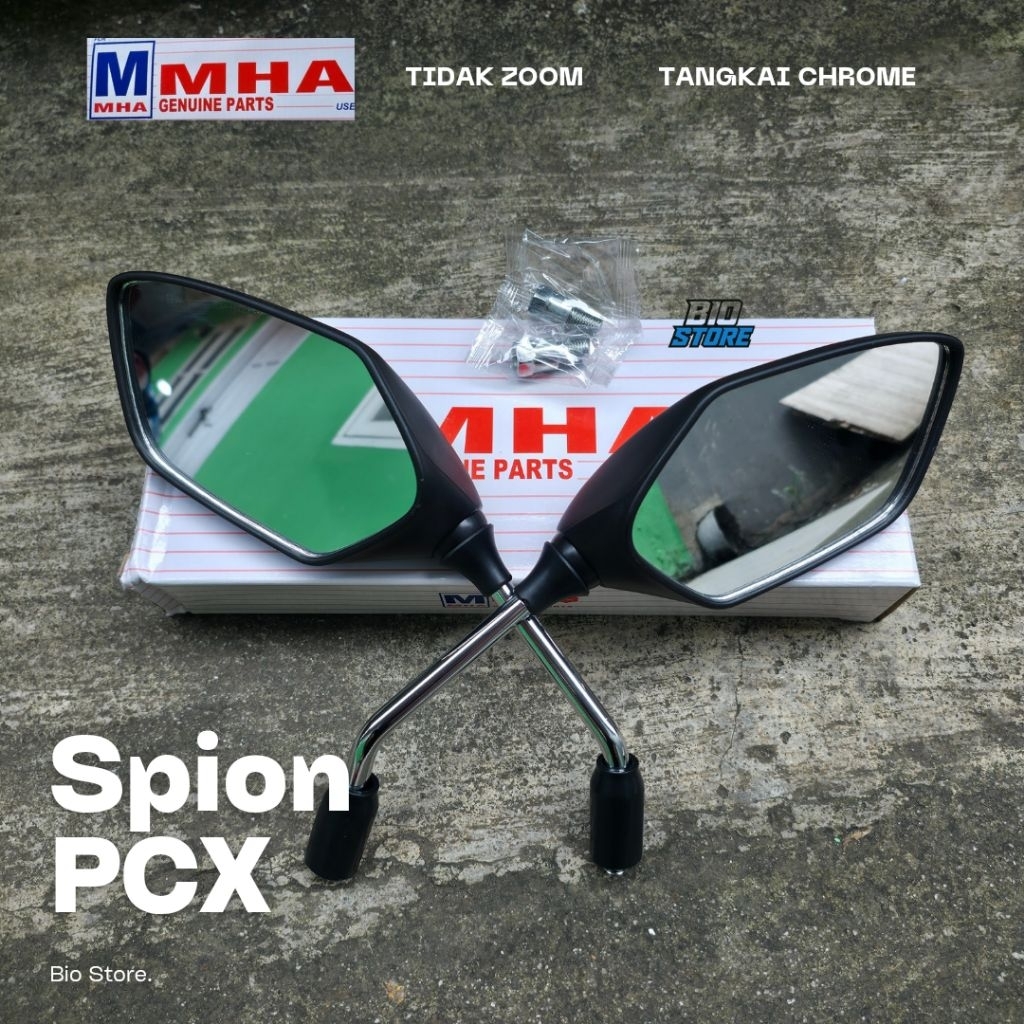 Spion Model Pcx Tangkai Chrome Vario Beat Bisa Semua Honda & Yamaha Bisa Universal