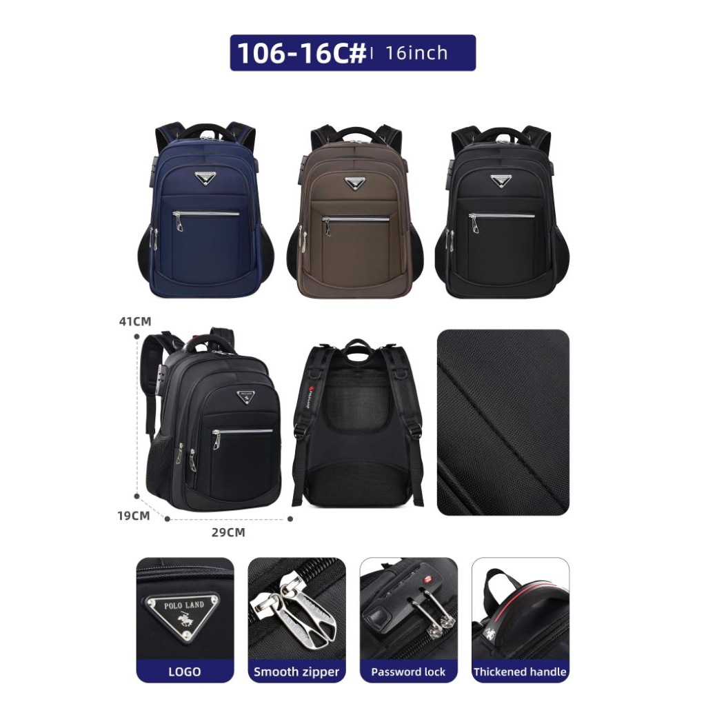 Tas Ransel Polo Land 16 inch