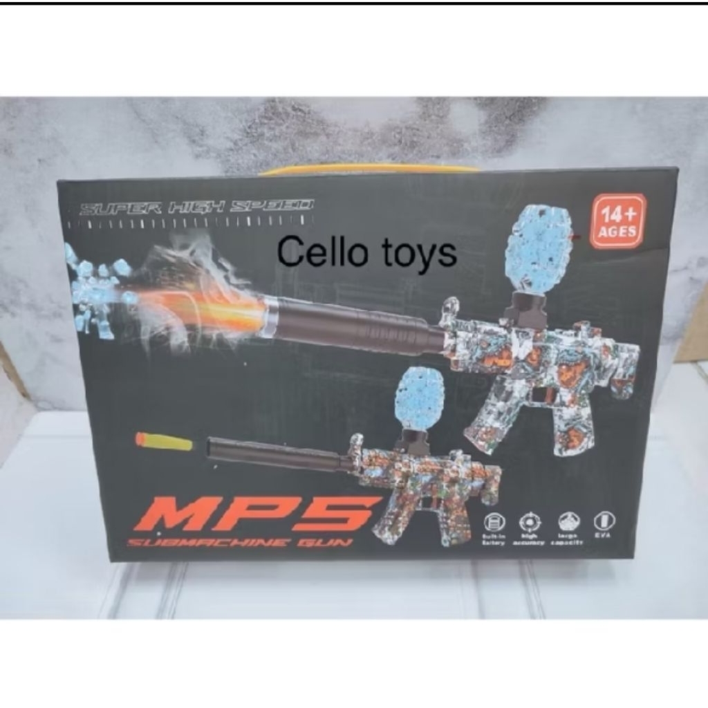 Mainan Pistol Tembakan Water Gel Elektrik Gun Baterai Casan