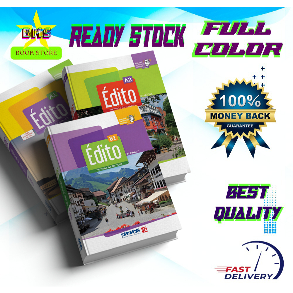 Buku Bahasa Francis Edito Livre&Cahier A1-B1 Full Color
