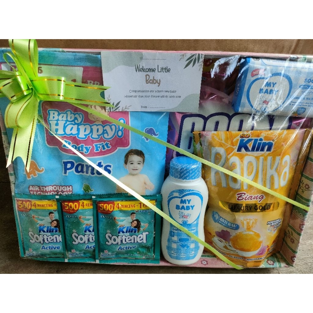 parcel bayi/ hampers bayi/ cewek/ cowok. baby gift. baju bisa di ganti cowok