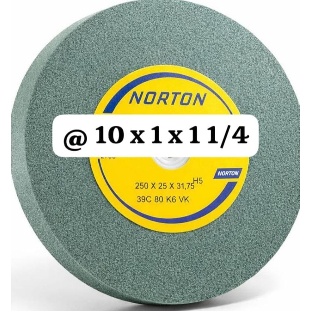 [NORTON 10"inch] Batu asah gerinda duduk 10"inch  hijau NORTON