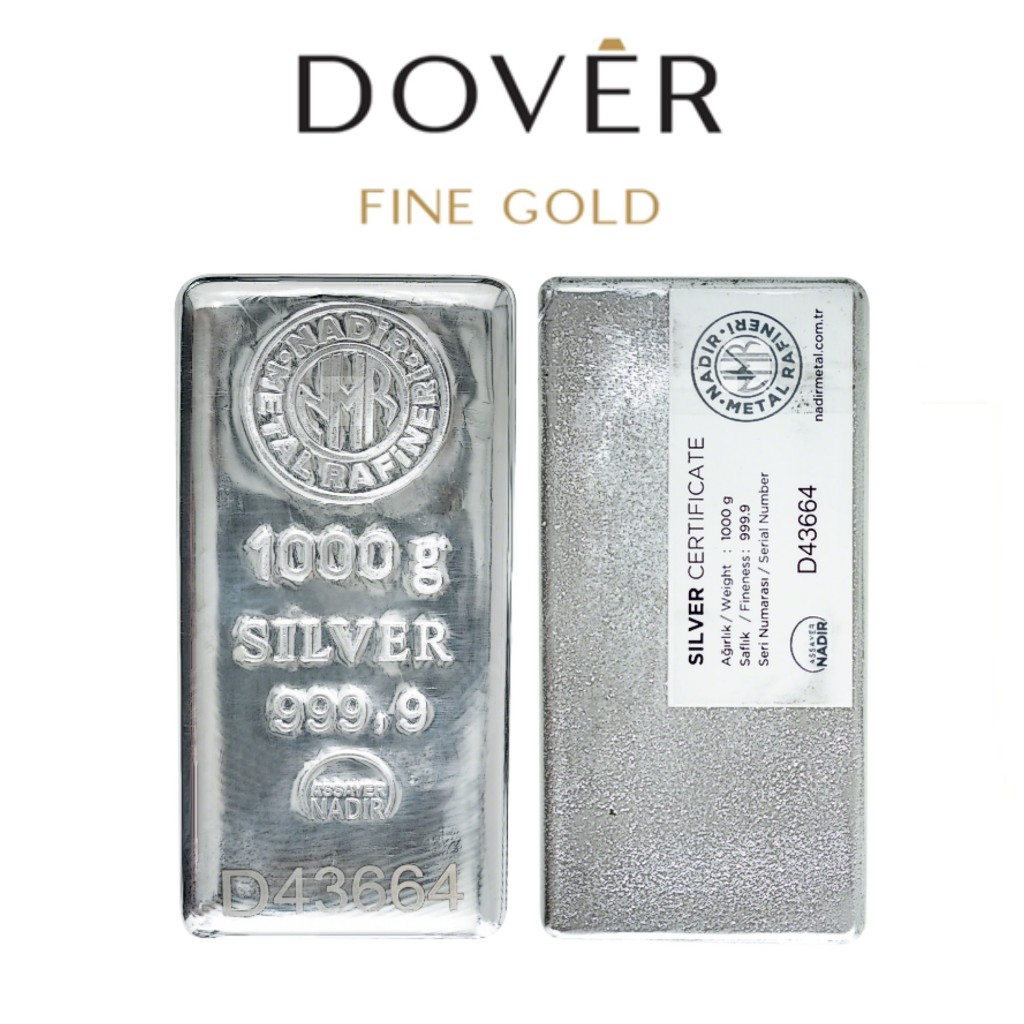 READY STOCK Perak Batangan PAMP Nadir Turki Turkey Silver Bar 99.99% 1 kg kilogram sertifikat