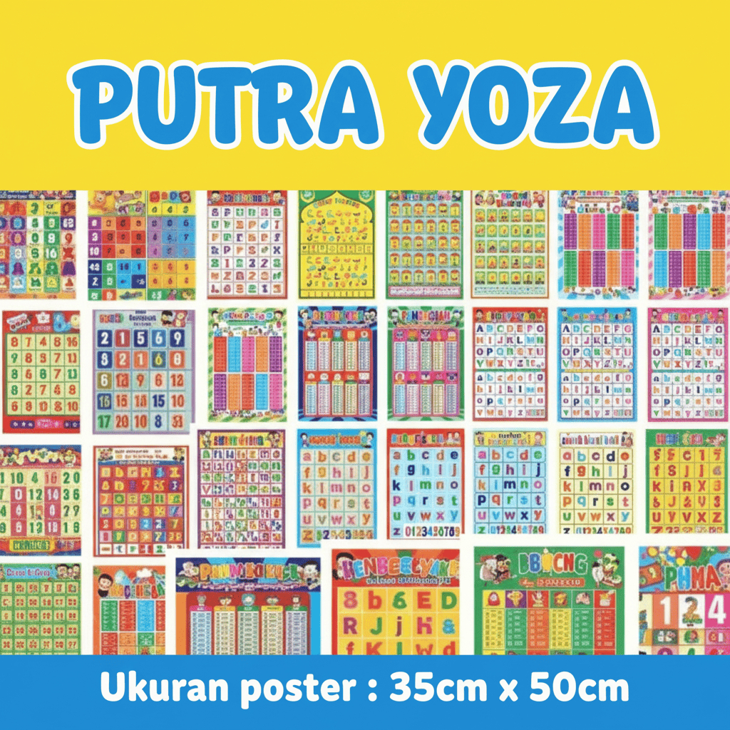 (1 PCS) POSTER EDUKASI ANAK BELAJAR LENGKAP/POSTER DINDING EDUKASI ANAK LENGKAP BERBAGAI MACAM POSTE