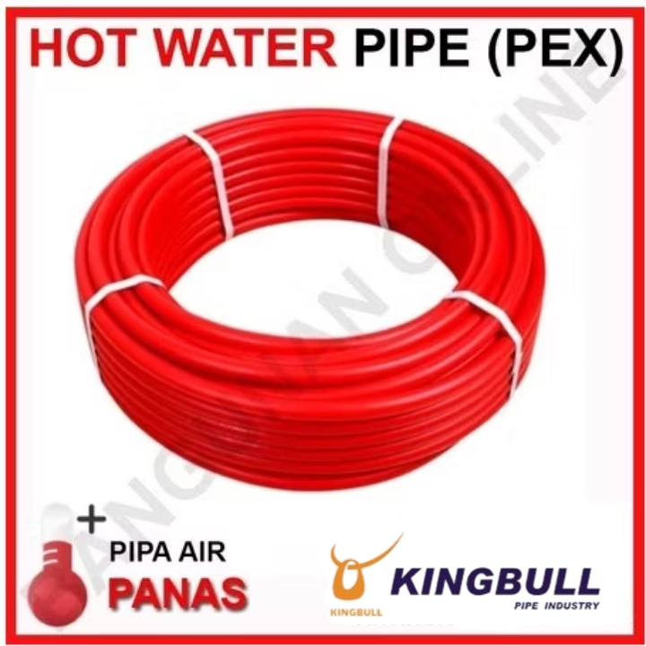 Pipa Air Panas Merah PEX 20mm Pex 3/4" inch Hot Water Pipe KINGBULL