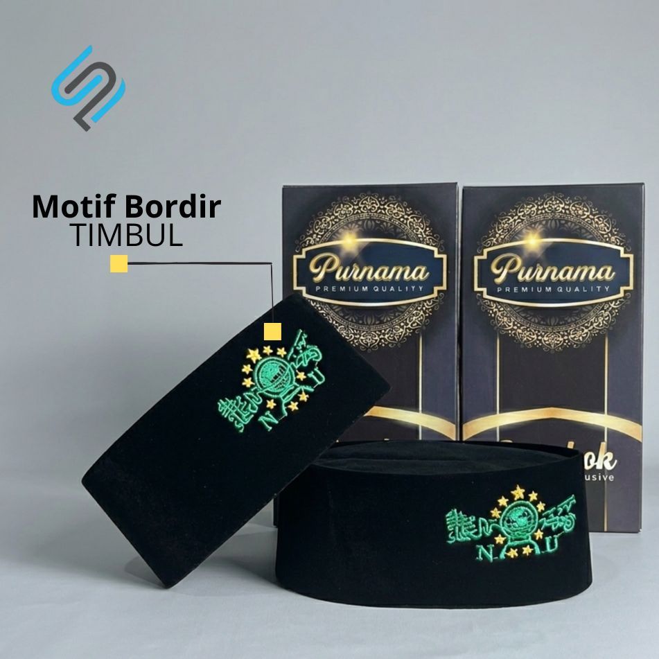 Peci Songkok Logo NU Peci Motif Bordir NU Berkualitas