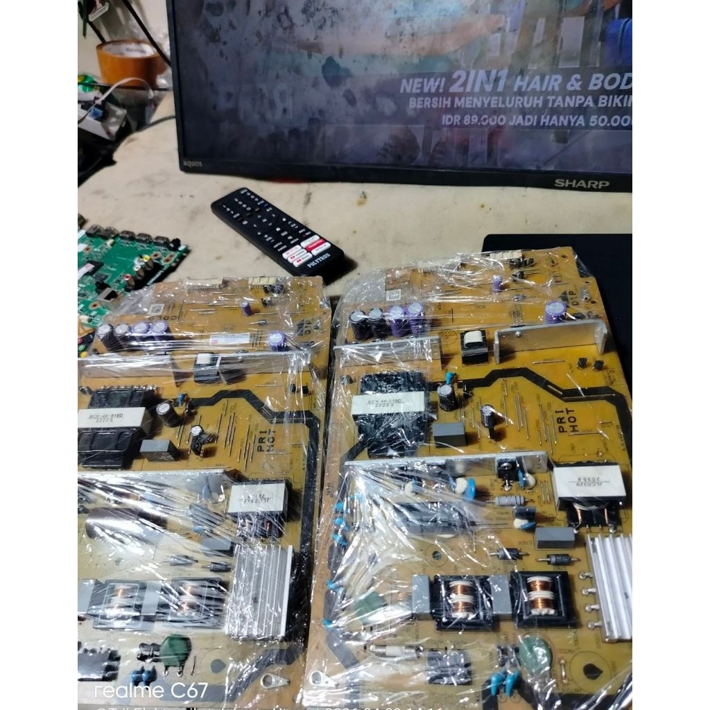 PSU - POWER SUPPLY - REGULATOR TV LED SHARP 2T-C50AD1I - 2T-C50AE1I - 2T-C50BG1I - 2T-C50EG1I - 2T-C