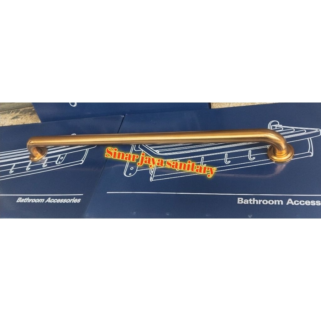 Grab bar stainless stell GOLD 1 meter / Pegangan kamar mandi GOLD stainless / Pegangan Lansia kamar 