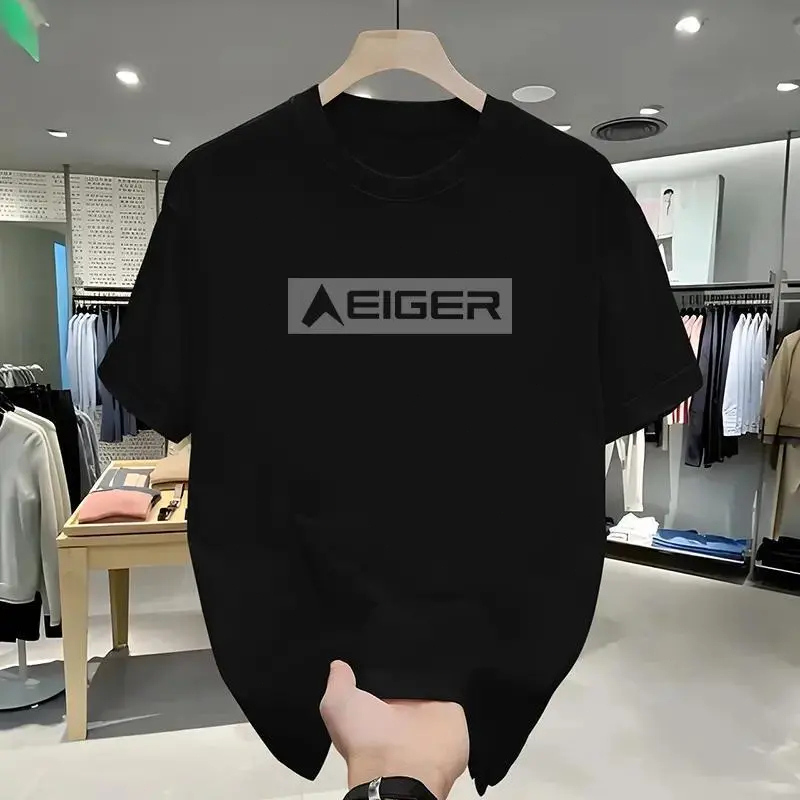 Kaos Pria EIGER Logo Box – Kaos Outdoor Katun Premium Hitam