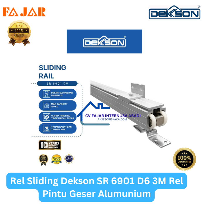 Rel Sliding Dekson SR 6901 D6 3M Rel Pintu Geser Alumunium