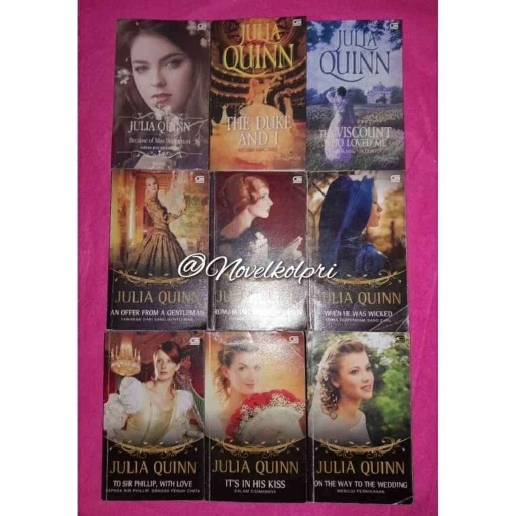 Novel Berbagai Judul Bridgerton Series - Julia Quinn