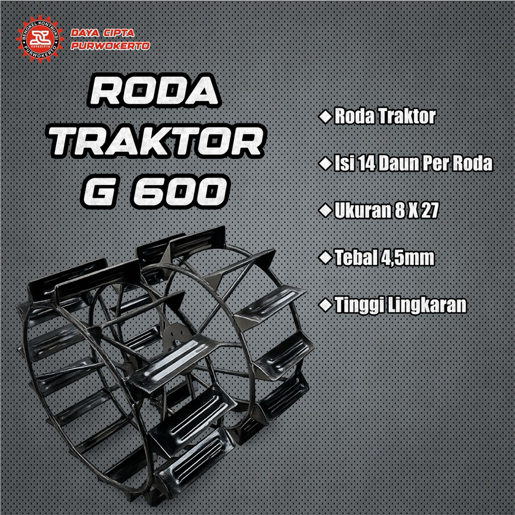 Roda Traktor/ Roda Besi Traktor G600 Standar