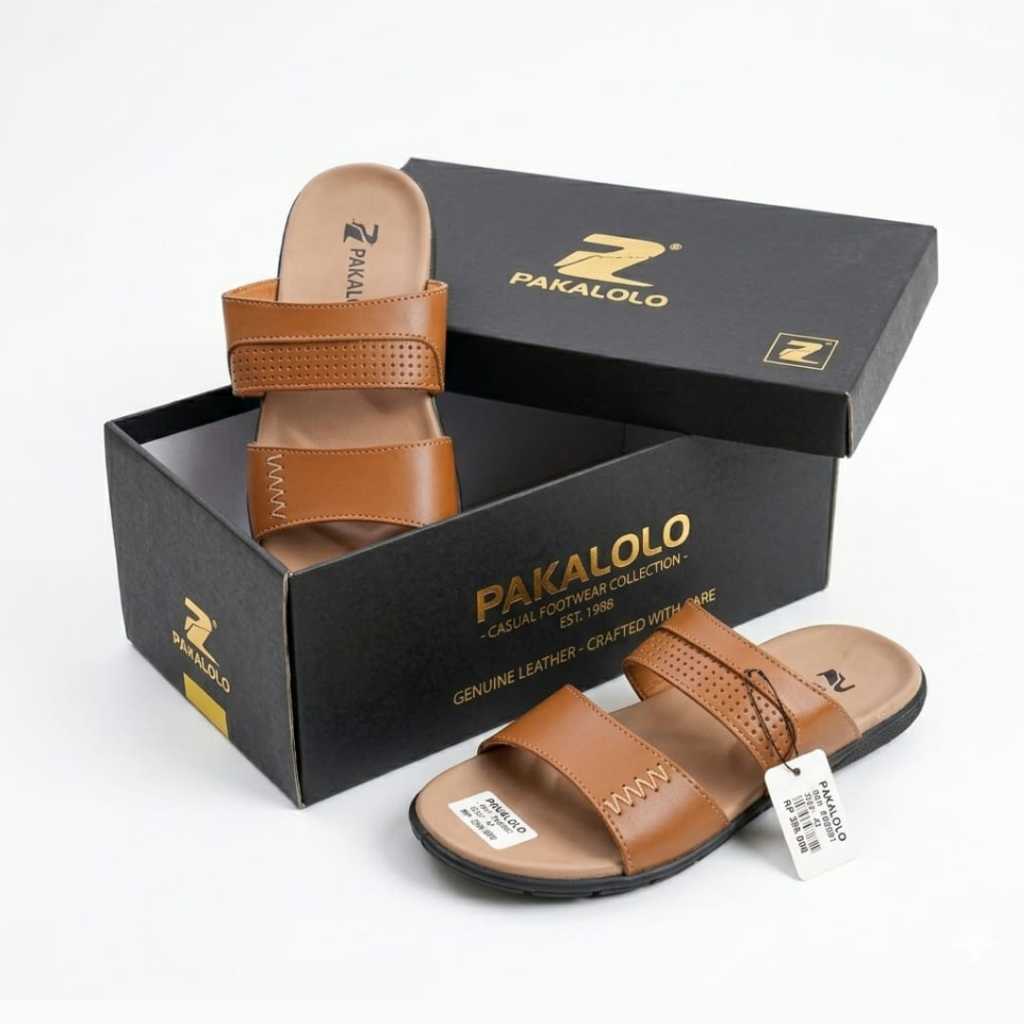 Sandal Pakalolo Pria Sandal Kulit 100% Original 2353