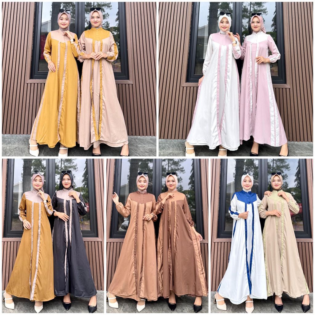 [BEST SELLER] Aurel Dress Journey | Gamis Cantik Lebaran Terbaru bahan Toyobo