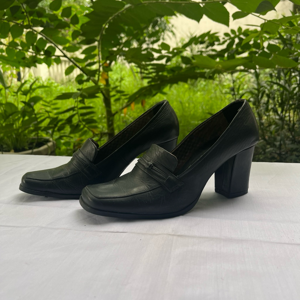 [@Sarkas.id] BISA NEGO Preloved sepatu hak wanita hitam (Moda espana) sepatu kerja sepatu kantor wan
